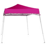6x6ft Pop Up Canopy Tent, Outdoor Tent Canopy Foldable Portable Canopies for Camping, Patio, Easy Up Gazebo Canopy with Carry Bag Slant Legs pink - Image 5