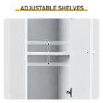 White particleboard with melamine veneer, 30*30*170cm, two doors, one drawer, one shelf, bathroom vanity - Image 5