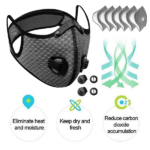 Reusable Half Face Cover Mask w/ Filter Cycling Outdoor Sport Face Mask Grey(US Logistics only For USPS.TK/TMEU only For self-pickup) - Image 4