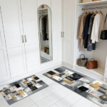 Three-piece kitchen rug set, non-slip and washable, abstract pattern kitchen hallway rug, soft and comfortable, suitable for sinks, floors, entrances, hallways and bathrooms. - Image 7