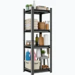 4-Tier Adjustable Metal Storage Shelving Unit, Black Heavy Duty Rack for Garage, Home, Closet & Warehouse - Image 6
