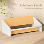 Desktop Bookshelf,Wooden Tilting Bookcase Small Desktop Bookshelf Organizer for Magazines - Image 7
