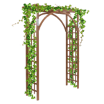 [Same Code 43529880]Beautiful And Practical Garden Arch Dark Brown - Image 11