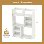 23.5×9×31.5 Inch Vertical Desktop Storage Shelf Sturdy MDF Desk Hutch for Books Decor - Image 2