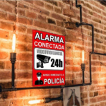 CIFbuy 1pc Retro Metal Security Alarm Sign, Bilingual English/Spanish Police Monitoring & Video Surveillance Warning Plaque, 2D Flat Ir TikTok, TikTok, nitoring & Video Surveillance Warning Plaque Self-pickup Logiopics - Image 4