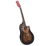 Don’t sell on Amazon 41 inch Full-Size Cutaway Acoustic-Electric Guitar Grape Voice Hole Spruce Top Round Back Sunset Color - Image 7