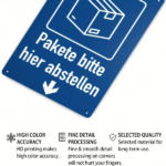 CIFbuy 1pc 8x12in Unframed Tin Sign Please Leave Packages Here, Here, Metal Parcel Notice Sign For Delivery Drivers, Delivery Drivers, Outdoor Porch Shipment W SignikTok, SignikTok, r Delivery Drivers Self- Hckup Logiopt We - Image 4