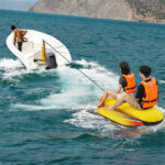 Yellow Inflatable Towable Tube Banana Boat for Boating - Image 10