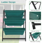 Raised Garden Planter Bed, Tiered Planter Stand with 5 Boxes, Vertical Raised Garden Bed for Herbs, Flowers, or Vegetables in Patio Balcony Indoor Outdoor - Image 7