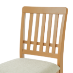 2-Piece Modern Scandinavian Dining Chairs, Curved Wood Backrest with Gray Fabric Seat, Finish for Dining Room and Apartment, Easy to Assembly -LIGHT BROWN - Image 13