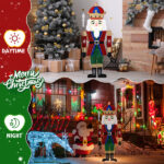 Lighted Nutcracker Christmas Yard Decorations, Pre-lit 2D Nutcracker Soldier with 162 LED Warm White Lights and Stakes for Xmas Outdoor Holiday Indoor Decor Lighted Holiday Displays - Image 8