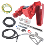 20 GPM High Flow Fuel Transfer Pump 12V DC with Manual Nozzle for Gas Diesel Red - Image 5