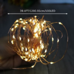 4-piece set of multi-color solar fairy light string, 330 LED outdoor solar Christmas lights, 8 modes of wired solar flashing light string, suitable for Christmas trees, wedding parties, gardens and courtyards - Image 10