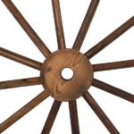 [Same Code 06108221]2pcs 30-Inch Old Western Style Garden Art Wall Decor Wooden Wagon Wheel Brown - Image 10