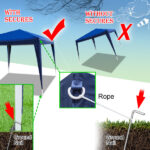 8*8ft Portable Home Use Waterproof Folding Tent Blue - Image 47