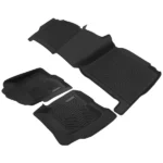 Black Floor Mats Set fit for Chevy Silverado GMC Sierra 1500 2500 Crew 1999-2007 - Image 6