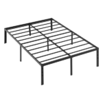 Black Full Size Simple Basic Platform Metal Bed Frame - 14 Inch Bed Height - Image 2