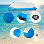 10 X 7ft Large Inflatable Floating Dock Mat Raft Island with Air Pump And Backpack for Pool Beach Ocean White - Image 4