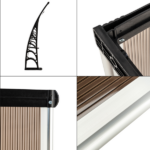 Same Code 04553002 HT-300 x 100 Household Application Door & Window Rain Cover Eaves Brown Board & Black Holder - Image 17