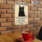 CIFbuy 1pc Vintage German Black Cat Metal Sign, Retro" Iron House Rules Quote Wall Art, 2D Flat Unframed Weatherproof Rustproof UV Resis Sign, RetrikTok, Sign, RetrikTok, t Self-pickup Logiopics - Image 5