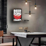 CIFbuy 1pc Beer Pong Metal Sign 8x12 Inch, Iron Art Decorative Plaque, Durable 2D Flat Indoor Wall Art, Minimalist Man Cave Bar Room De TikTok, TikTok, ble 2D Self-pickup Logiopics - Image 4