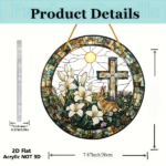 CIFbuy Easter Bunny Sun Catcher Window Hanging Acrylic Bohemian Porch Decoration Gift (TikTok, temu pick-up service) - Image 2