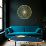 CIFbuy Circular Spiral Geometric Wall Art Luxe Modern 3D Wall Decor for Living Room Minimalist Accent (TikTok, temu pick-up service) - Image 9