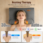 Heated Neck Massager Pillow with 3 Heat Settings (98.6°F-131°F) & 3 Vibration Modes, Contoured Memory Foam Neck Support for Home Office Travel - Image 13
