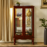 Curio Cabinet Lighted Curio Diapaly Cabinet with Adjustable Shelves and Mirrored Back Panel, Tempered Glass Doors - Image 15
