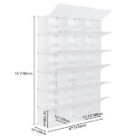12-Tier Portable 72 Pair Shoe Rack Organizer 36 Grids Tower Shelf Storage Cabinet Stand Expandable for Heels, Boots, Slippers, White - Image 12