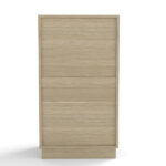 10-Gallon Woodgrain Tilt-Out Trash Can Cabinet with Wave-Textured Drawer & Pull-Out Bin - Multipurpose Kitchen/Bath Organizer in Oak Finish - Image 6