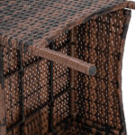 2pcs Arm Chairs 1pc Love Seat & Tempered Glass Coffee Table Rattan Sofa Set Brown Gradient SAME AS 45313116 - Image 17