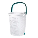 (2 pack) 2 Bushel Rolling Plastic Laundry Hamper with Pop-up Handle, White (Shipment from Walmart) - Image 4