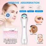 Facial Cleansing Brush, Brush for Exfoliating, IPX7 Waterproof 3 in 1 for Massaging, Deep Cleansing Rechargeable with 4 Brush Head Replacements, White - Image 7