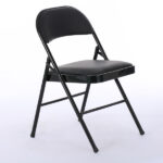 Same Code 33457557 4pcs Elegant Foldable Iron & PVC Chairs for Convention & Exhibition Black - Image 39