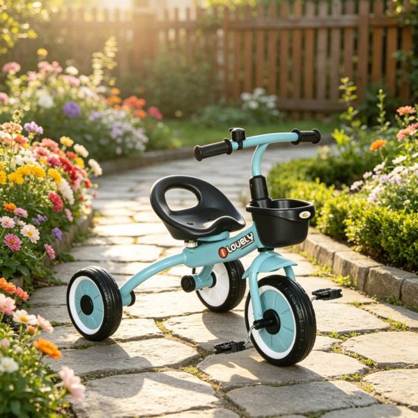 Blue 3-Wheel Toddler Tricycle: Kids Bike for Children 2-5 Years Old