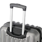 ABS Trolley Case 20in 24in 28in 3PCS Suitcase Set Striped Textured Suitcase Silver Gray - Image 13