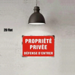 CIFbuy Vintage French Private Property No Trespassing Metal Sign, 8x12 Inch Heavy-Duty Iron Retro, Wall Decor Bilingual English Home Gard ikTok, ikTok, Retro Self-alckup Logioparduty - Image 3