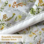 Floral Quilt 3 Pieces Microfiber Quilt Sets Lightweight Bedspreads Botanical Coverlets Quilt Bedding Set All Season Quilts - Image 4