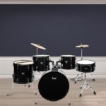 [Do Not Sell on Amazon] Full Size Adult Drum Set 5-Piece Black with Bass Drum, two Tom Drum, Snare Drum, Floor Tom, 16" Ride Cymbal, 14" Hi-hat Cymbals, Stool, Drum Pedal, Sticks - Image 35