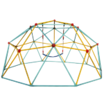 10FT Climbing Dome for Kids Jungle Gym Apply To Park Dome Climber With Swing Playground Equipment,Blue - Image 2