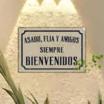 CIFbuy Vintage Spanish Slogan Metal Sign, Asado Familia Y Amigos Siempre Bienvenidos Iron Wall Decor, 2D Flat 7.87x11.81In Retro Tin Pl TikTok, TikTok, n Pl Self-pickup Logiopics - Image 3