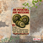 CIFbuy Vintage Halloween Metal Sign Funny Potato Eyes Wall" Art, Tin Plaque Creative Holiday Home Bar Decor EyeikTok, EyeikTok, t Self-pickup Logiopics - Image 6