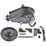 Black Steel Power Steering Pump With Bracket Kit & Pulley Fit for Small Block Chevy 265 283 305 327 350 383 and 400 Engines - Image 3