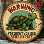 CIFbuy Vintage Turtle Crossing Metal Sign, German-Inspired Turtle Shell Wall Decor, 8x8 Inch Round Aluminum Plaque, Retro Reptile Room TikTok, TikTok, Self-pickup Logiopics