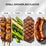 Portable Outdoor Smoker with 2 Detachable Grill Netting Smoking Racks, Charcoal Pan, 4 Air Vents, Thermometer, Vertical Charcoal Smoker for Barbecue Camping Backyard Grill - Image 8