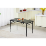 4 Foot Fold-in-Half Adjustable Folding Table, Rich Black(Shipment from Walmart) - Image 3