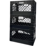 24QT 3 Pack Milk Crate Black (Shipment from Walmart) - Image 2