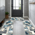 Three-piece kitchen rug set, non-slip and washable, abstract pattern kitchen hallway rug, soft and comfortable, suitable for sinks, floors, entrances, hallways and bathrooms. - Image 8