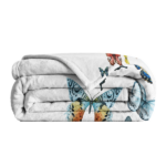Colorful Butterfly Flannel Blanket - Soft, Scenic, Lightweight, Suitable for Sofa, Office, Bed, Nature, Travel - Multi-functional Four-season Gift, Variety 50*60 temu can only be self-picked - Image 3